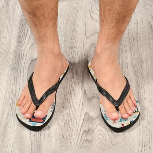 Mens Flip Flops Cartoon Car Engineering VehicleSandal Flip Flops for Women Summer Beach Slipper 214B26364