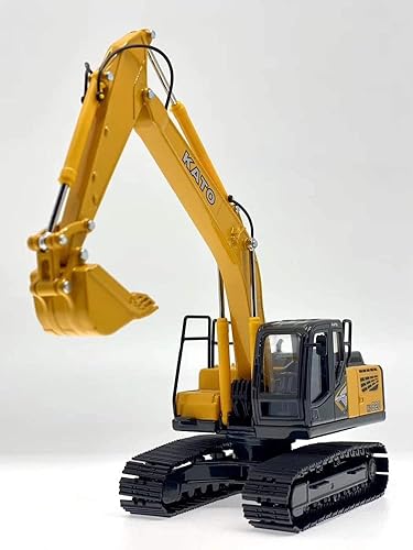 Miniatura 3 de Modelo a escala ND 1:50 Kato 820 Modelo de excavadora hidráulica amarillo fundido a troquel aleación de zinc brazo brazo cubo elevar columpio móvil