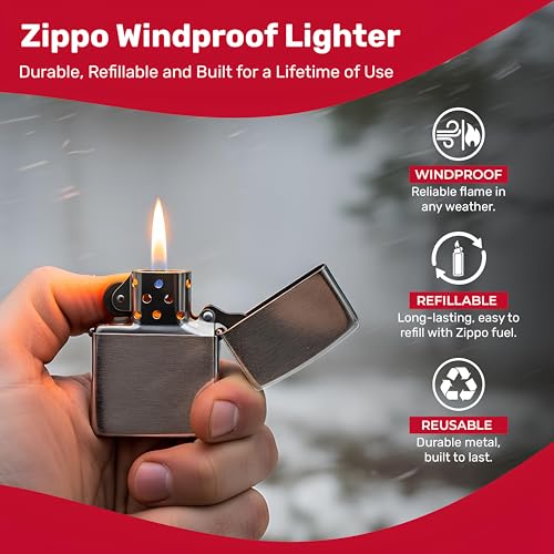 Miniatura 5 de Zippo - Mechero de Gasolina, Color Cromo