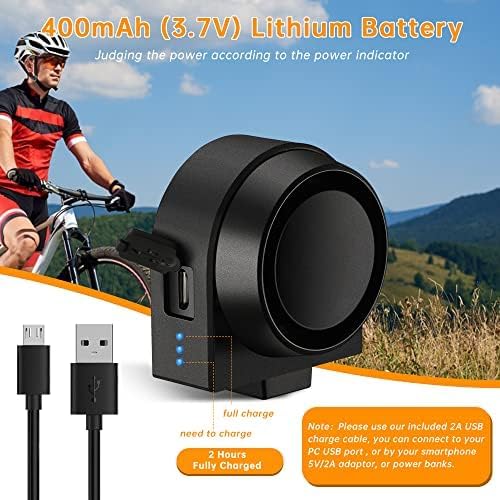 Miniatura 6 de ONVIAN Wireless Bike Alarm with Remote, 115dB Loud Bicycle Anti Theft Alarm Vibration Motion Sensor System, USB-C Rechargeable Bike Alarms for