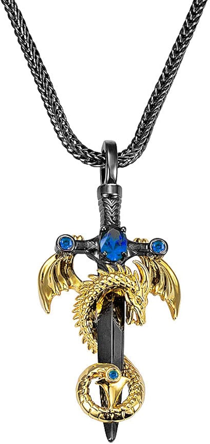 Amazon.com: Dragon Sword Necklace Cool 