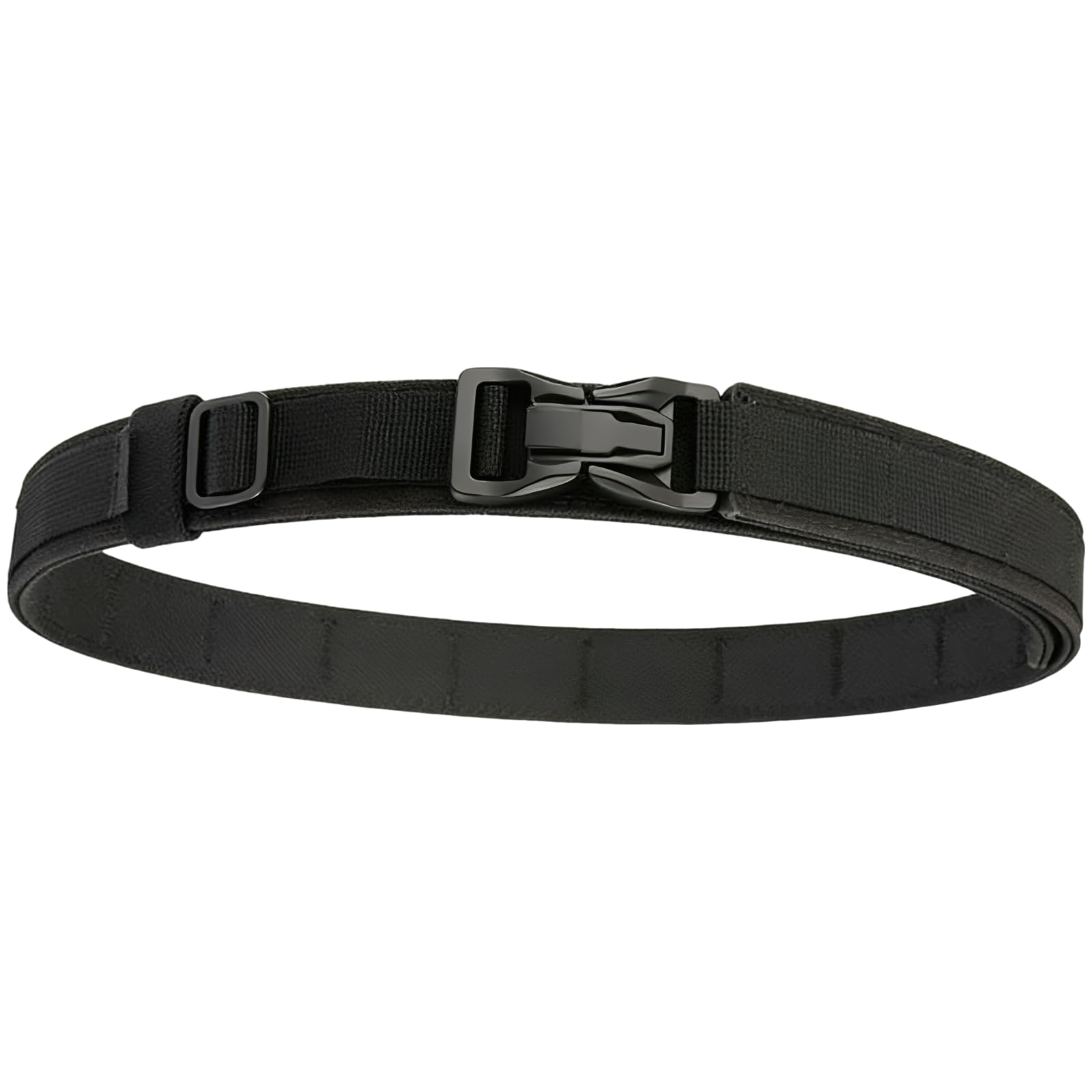 47-Zoll-Gürtel mit Schnellverschluss-Schnalle, Gürtel für verdecktes Tragen für Herren, verstellbar, 3,8 cm breit, stabile Zinklegierung-Schnalle und Nylongewebe, schwarz, für Alltag und Einsatz