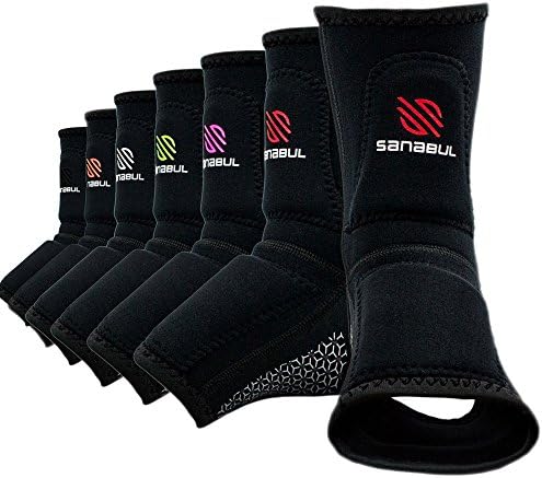 Sanabul Essential Striking Gel Ankle Guard for MMA Muay Thai Kick Boxing (Pair) (Red, L/XL)