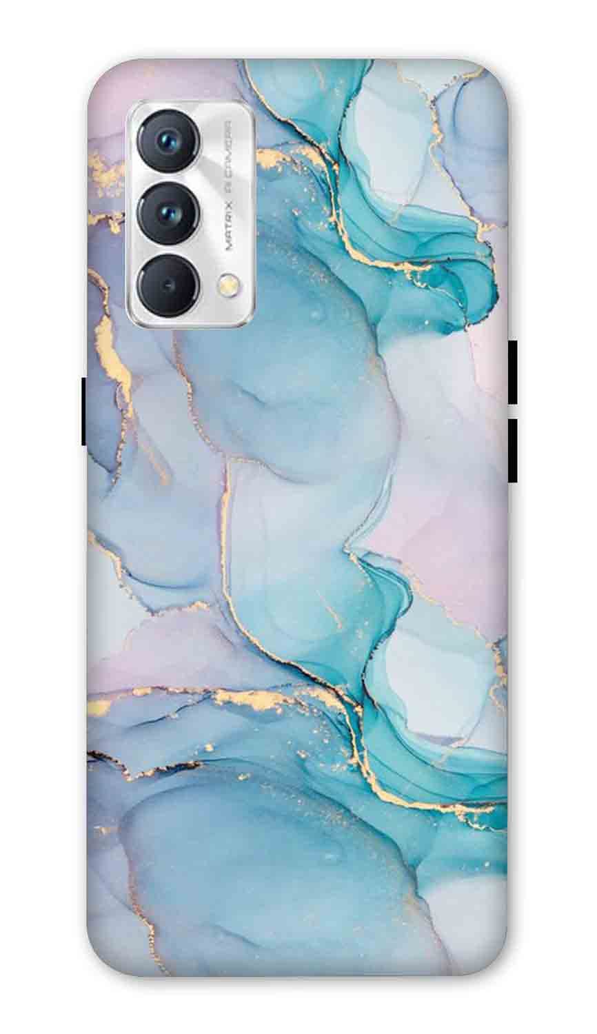 NDCOM for Realme Back Cover, Durable Master Edition Phone Cover, Sleek Master Edition Cover for Enhanced Protection Blue Marble Printed Hard Case Plastic