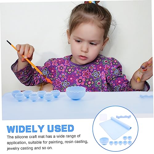 TEHAUX 2 Conjuntos tapete de desenho de silicone deskpad tapete dobravel ferramentas infantis artes