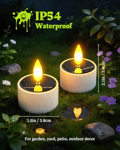 Bougies solaires LED extérieur rechargeables bougie décorative Yme - 4