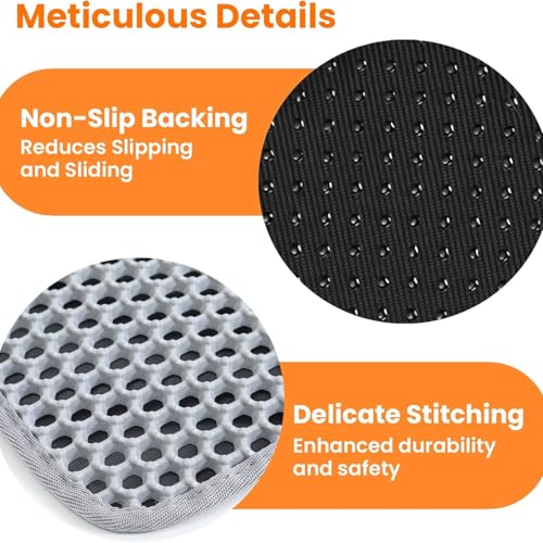 Image of Emily Pets Cat Litter Mat | Double Layer Honeycomb Design with Large Holes | Waterproof, Non-Slip & Easy to Clean