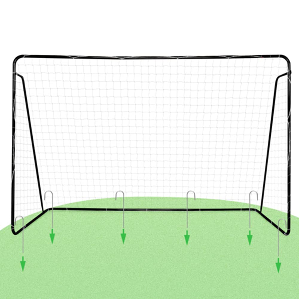 Outvita But de Foot Cage de Foot pour Enfants 300 x 200 x 120 cm, Filet de Football pour Jardin/Cour/Parc/Plage - Noir