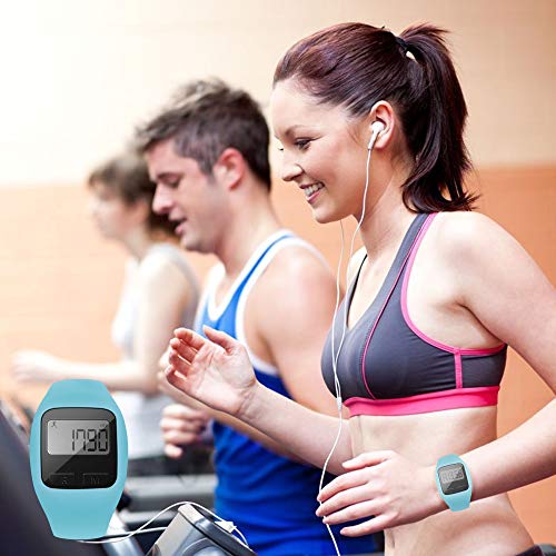 BATAUU Fitness Tracker, 3D Digital Watch Pedometer for Walking & Running, Simply Operation, Accurate Step Counter,Walking Distance Miles & Km, Calorie Counter, Activity Time (Blue)