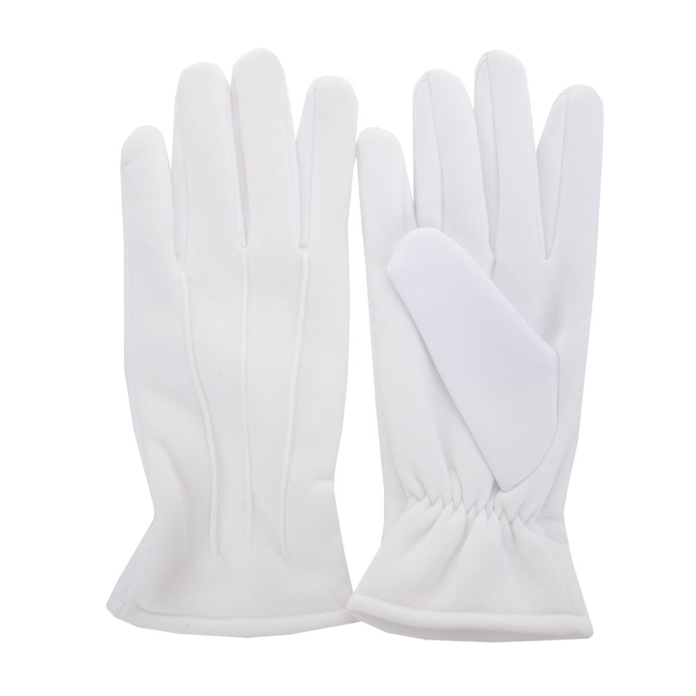 JISEN Men Formal Tuxedo Honor Guard Parade Winter Wind-Resistant Polyester Gloves