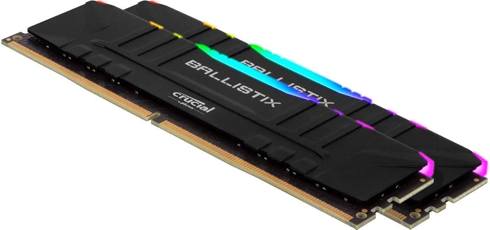 Crucial Ballistix RGB 3200 MHz DDR4 DRAM Desktop Gaming Memory Kit 32GB (16GBx2) thumbnail 3