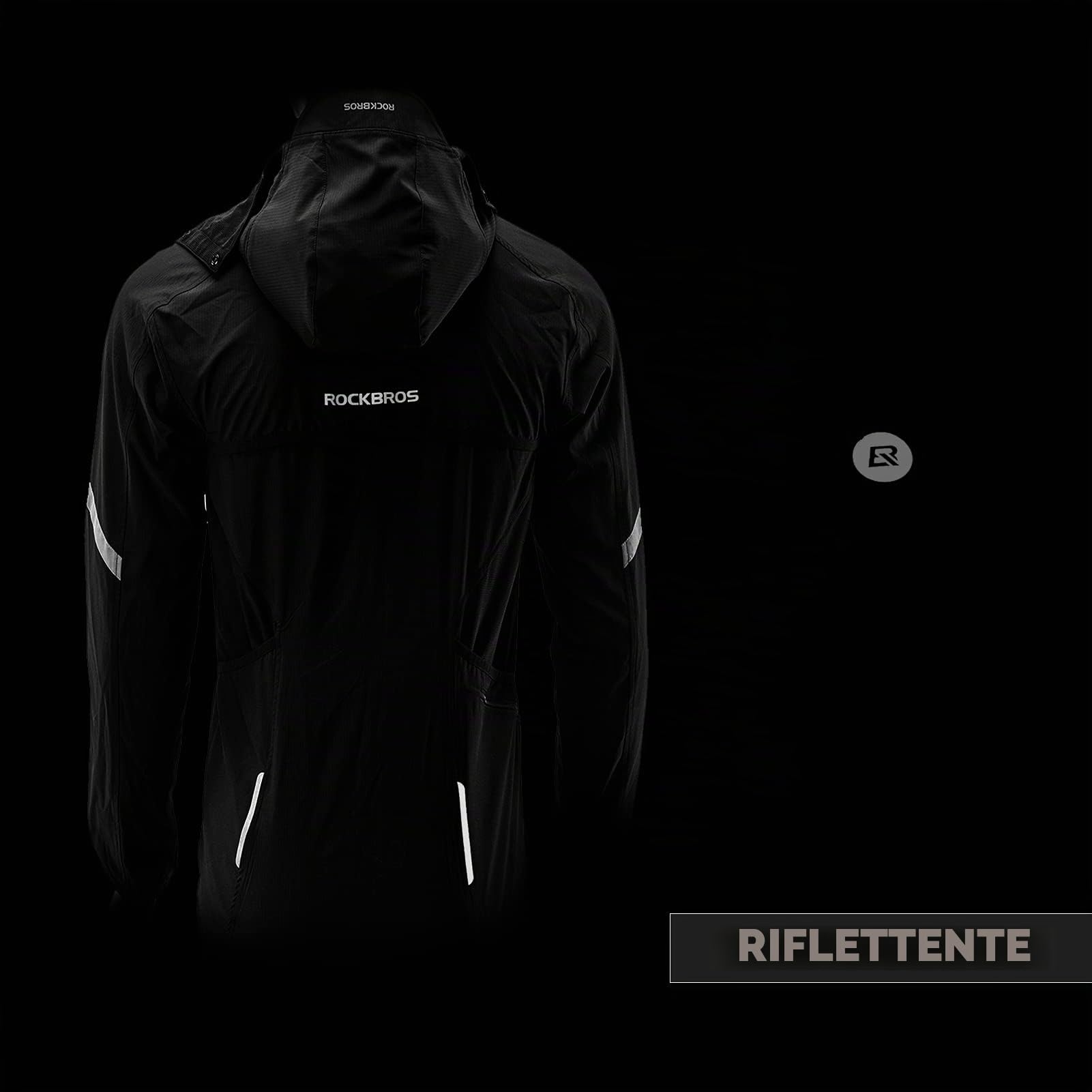 ROCKBROS Giacca Sportiva da Ciclismo, Giacca Traspirante Antivento, Asciugatura Rapida, per Primavera Autunno, Design 3 in 1, Uomo Donna