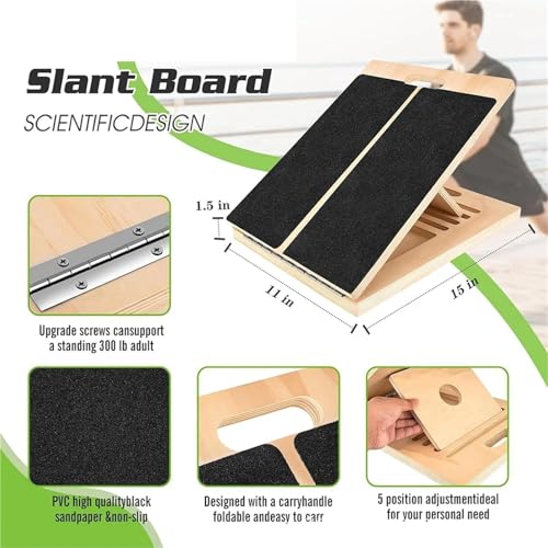 Tabla inclinada plegable de madera para ejercicio miniatura 3