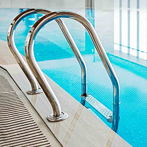 Barandilla para piscina de acero inoxidable con 3 peldaños antideslizantes miniatura 1