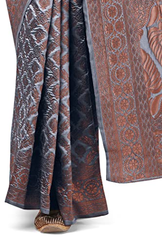 Image of MIRCHI FASHION Women Saree | Jacquard Banarasi Silk Woven Ethnic Motif Office Wear Sari