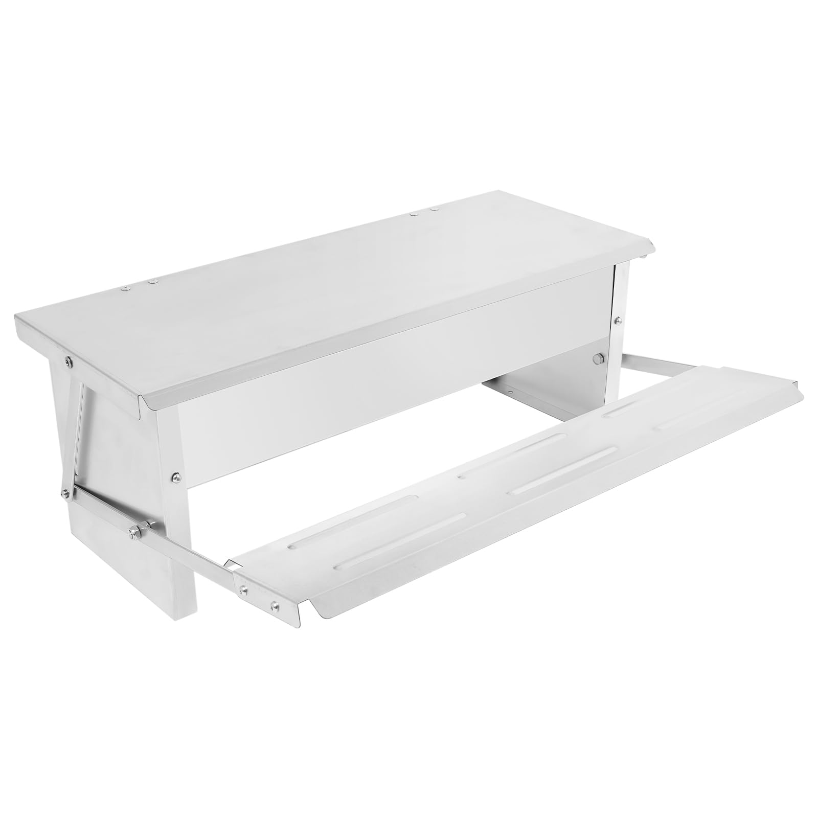 Comedero automático para pollos, aves de corral con tapa, comedero automático para pollos, pedal de pie con apertura automática, 8,2 L