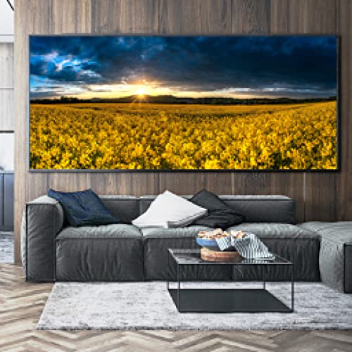 Impresión de paisaje en lienzo dsdsgog Sunshine Tree, pintura artística elegante de 60x120cm
