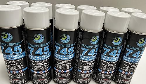 Foam Starr 745 Foam and Fabric Spray Glue Adhesive 12 oz. - 1 case/12 cans per case.