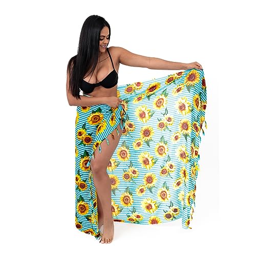 Canga de Praia Viscose Girassol (Azul)