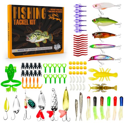 Fishing Advent Calendar 2025 with 88PCS Fish ing Lures, Christmas Countdown 24 Days Fishing Lures Advent Calendar 2025 Christmas Surprise Gifts for Adult Men Teens Boys Fishermen