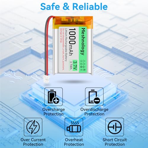 Micro Tip Connector Price History of 3.7V Lipo Battery 1000mAh 803040 Rechargeable Lithium ...