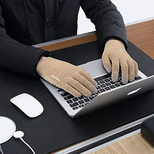 Image of Achiou Winter Gloves, Glove for Men Women, Upgraded Touch Screen Texting Warm Running with Thermal Soft Knit Lining