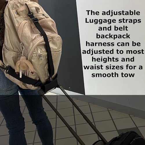 Image of LAIKEAU Luggage Leash for Travel Convenience, Travel Essentials and Ideal Luggage Accessories and Travel Gifts for Women, Luggage Straps are Travel Must Have and Airport Essentials