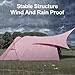 LYXXJRYBHD Camping Tent, Large Tent, Outdoor Awning, Roof Tent, Thickened, Tent Canopy Two in One, for Hiking, Fishing, Backpacking(Pink,Medium)