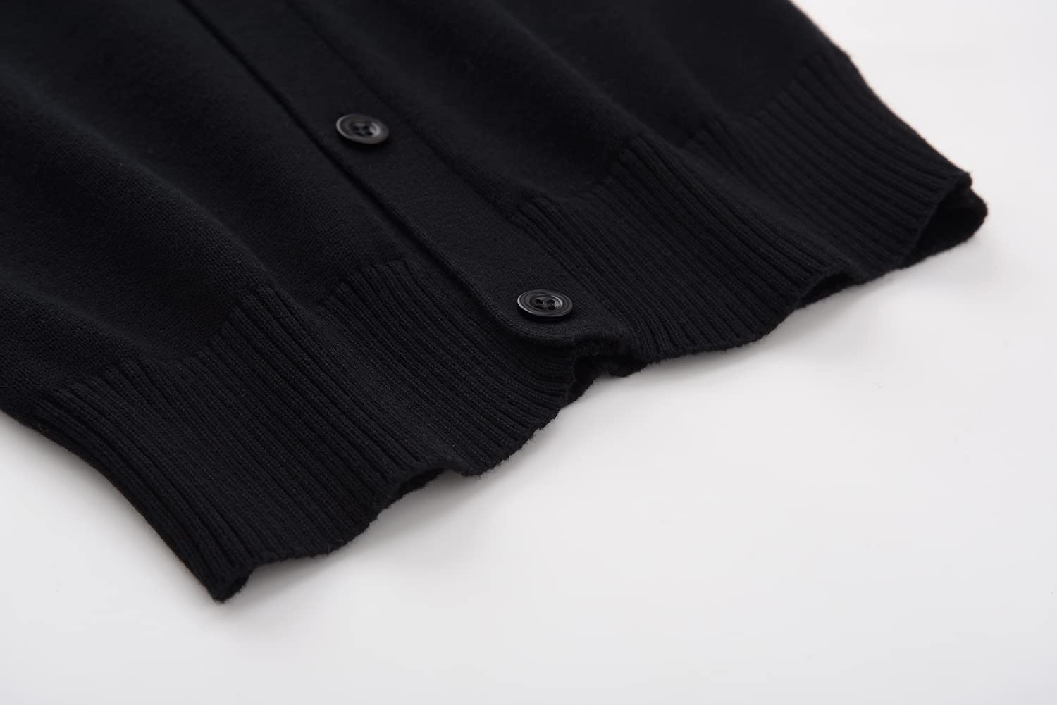 BINIDUCKLING Cárdigan escolar con cuello en V para niños y niñas, manga larga, con botones, para uniforme escolar