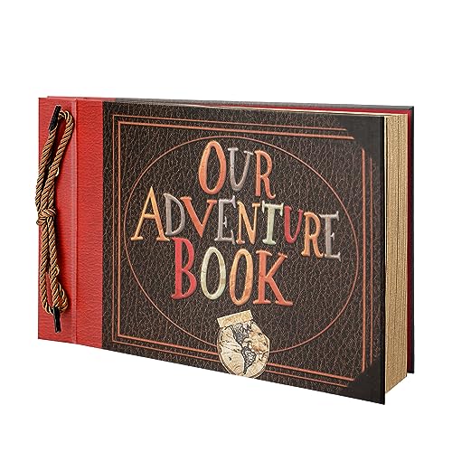 Vienrose Our Adventure Book Up Scrapbook Hardcover Embossed DIY Memory Journal for Couples Anniversary Wedding Travel Memory Keeping Valentine Gifts for Boyfriend Girlfriend 40 Pages