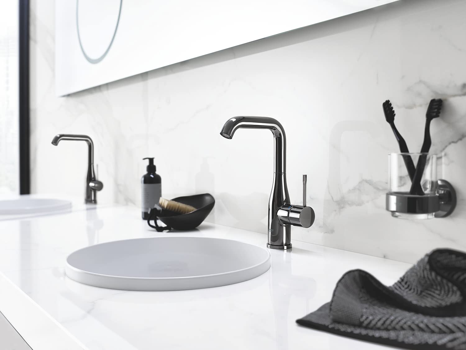Grohe - Essentials Soporte para vaso / dispensador - Hard Graphite