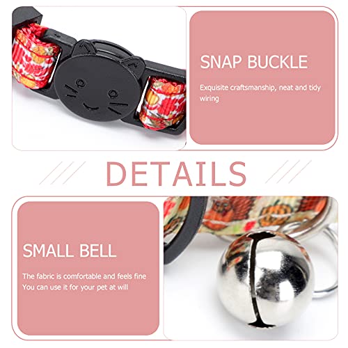 Collares de Acción de Gracias para gatos y perros pequeños con lazo ajustable POPETPOP 4 sets 6
