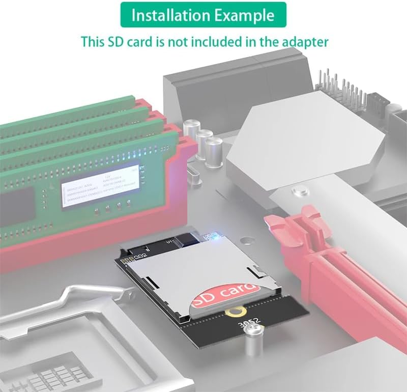 SD Card to NGFF-Compatible Key B Adapter Card Support M.2 Key B Slot 3042/3052 USB Bus SD Card for Computer PC Laptop Embedded