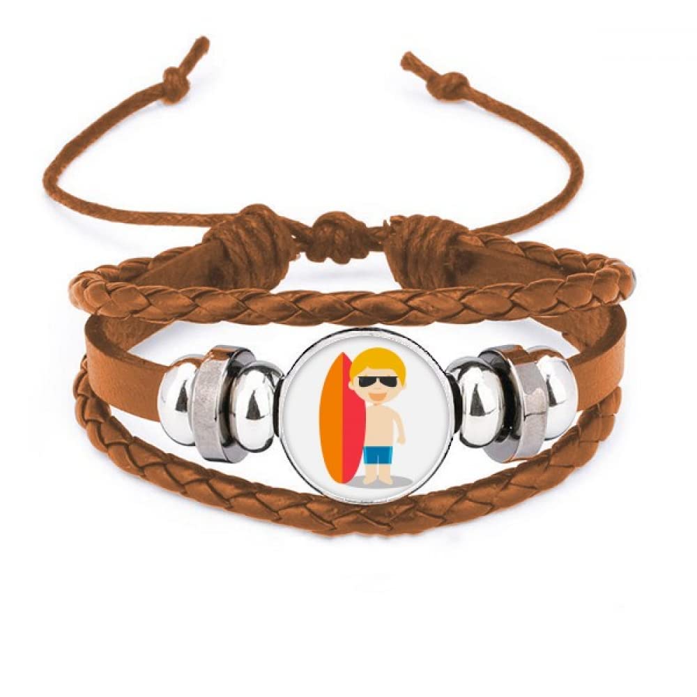 unbrandedSurfing Australia Cartoon Bracelet Wristband Leather Jewelry Ornament