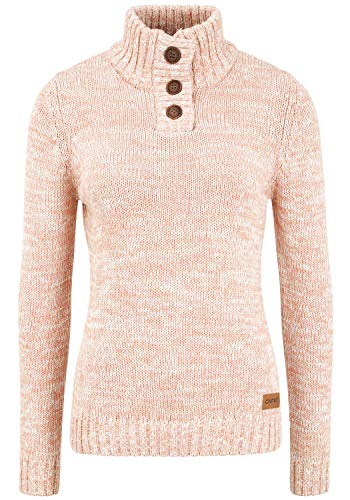 OXMO OXPhilicita Damen Strickpullover Troyer Grobstrick Pullover 100%...