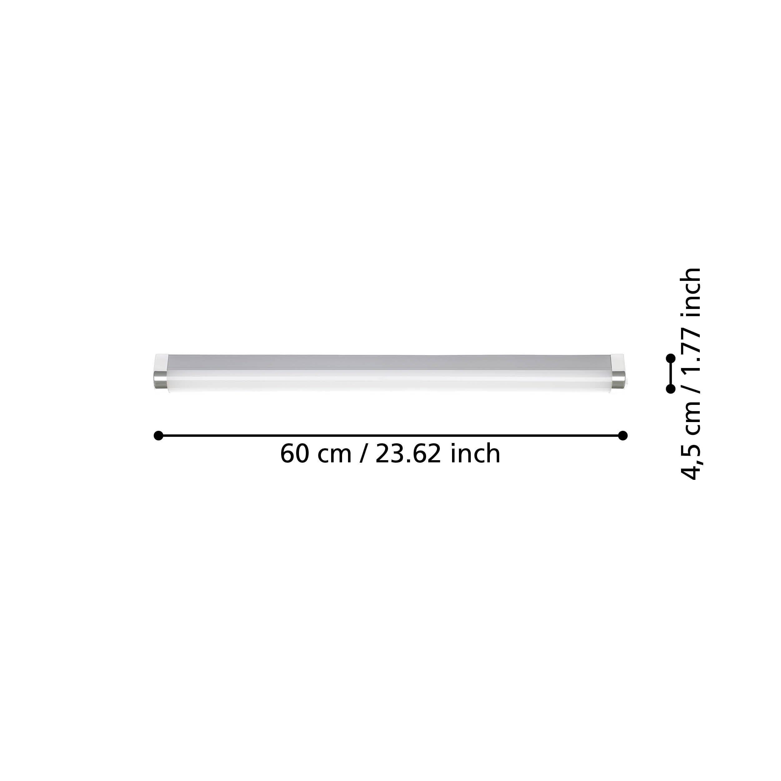 Eglo Luminaire salle de bain LED Tragacete 1, applique murale IP44 60 cm blanc neutre