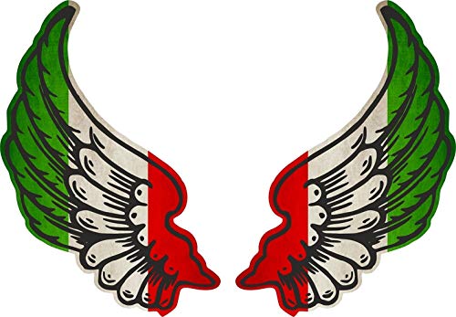 Akachafactory Sticker Adesivo Bandiera Biker Moto Ali Italia