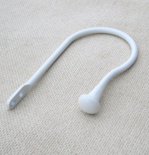 Urbanest Zinc Mini Window Curtain Drapery Holdback Tie Back, 1pcs (Glossy White)