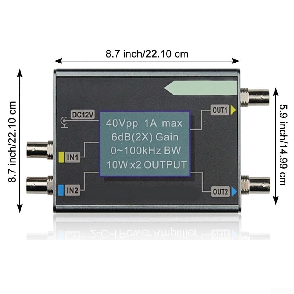 Alimentation double canal pour amplificateur 10 W 40 Vpp 100 kHz