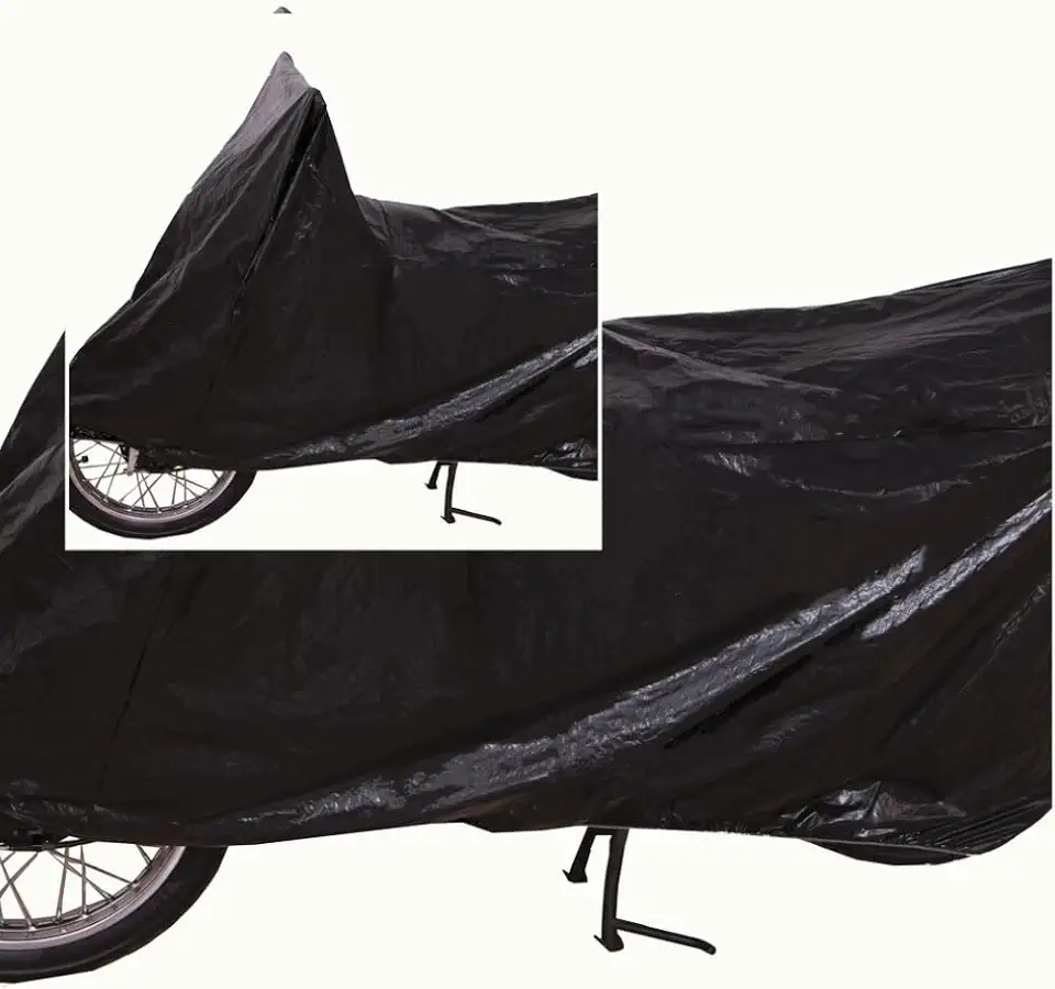 Capa de Cobrir Moto Impermeável Protetora Universal para Motocicleta, Preta, PVC Proteção UV Capa de Chuva e Sol Fácil Colocação