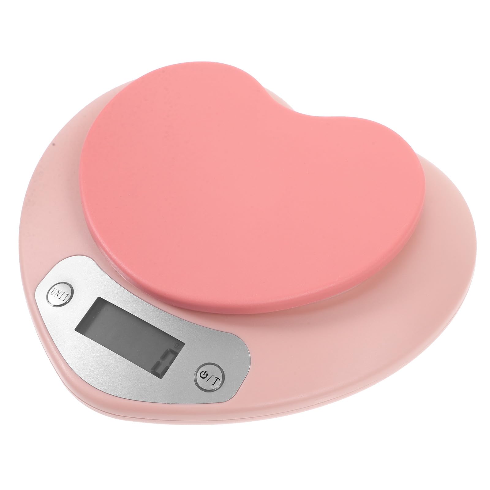 STOBAZA Báscula de Cocina Electrónica Rosa de Plástico Precisión 1g a 5kg Compacta y Práctica para Repostería y Medición de Alimentos Pantalla Digital Fácil de Leer