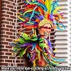 Holmgren Colorful Rooster Feather Trim - 10-12inch 2 Yards Natural Large Rooster Tail Feathers Fringe Trim for DIY Sewing Crafts, Feather Dress, Cape Shawl, Costumes Decoration (Colorful) #1