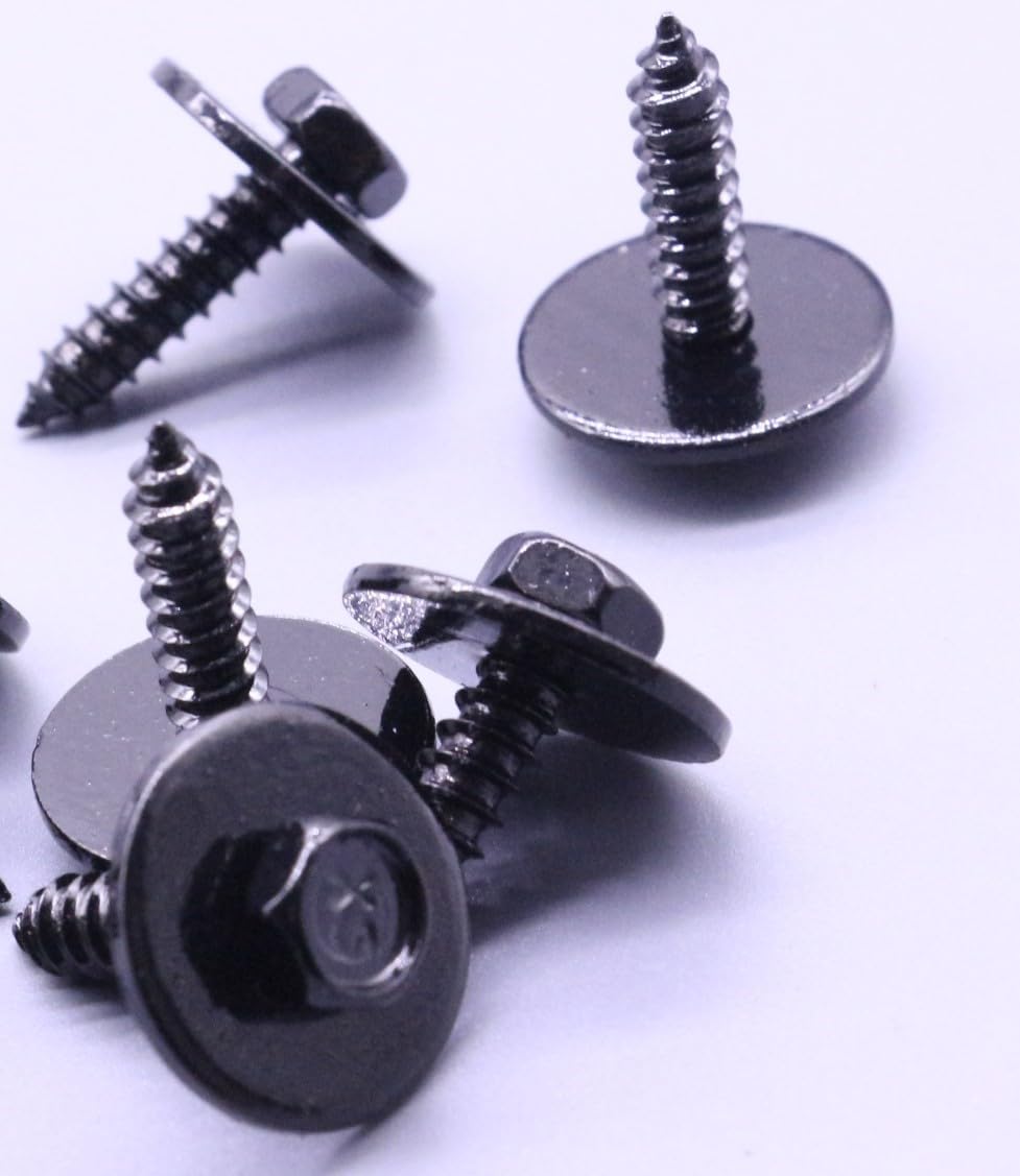 5 Pcs Fender Liner Screw Steel Black M4.8-1.61 07-14-7-129-161 07147129161 for BMW 3 5 7 Series X1 X3 X5 Z3 Z4 M3 M5 M6