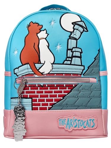 Disney Mochila | Bolsa feminina The Aristocats com chaveiro | Mochila feminina | Bolsa de mão Marie | Azul Tamanho único, Azul, Mochilas Daypack