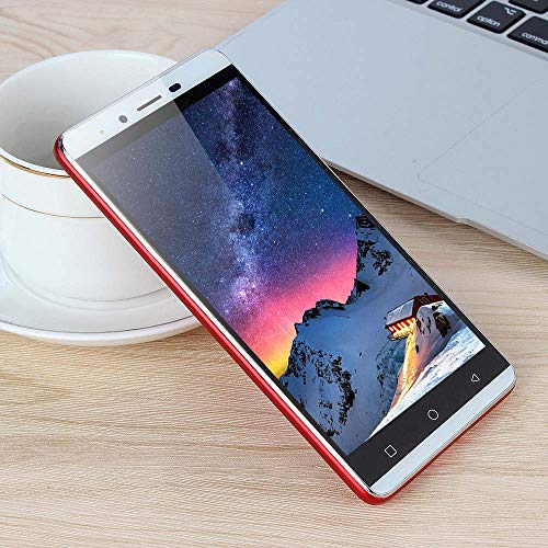 New Unlocked Smartphone - 5.0'' Android Quad-Core 512MB RAM+4G 3G Cellphone Dual Camera/SIM HD Display Mobile Phone (Red, 5.0 inches)