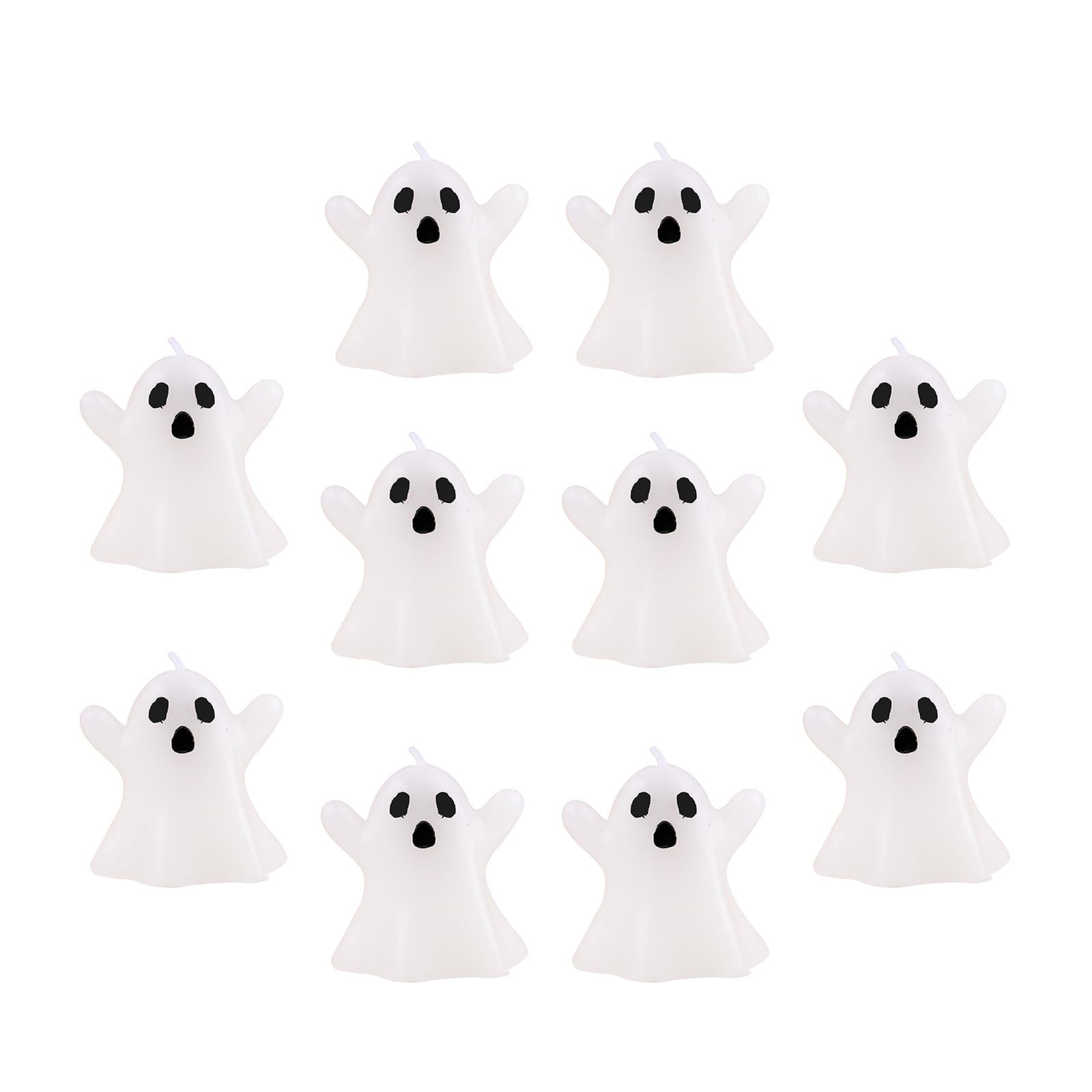 Elnwnnkc Of 10 Hauntingly Funny Ghostly Shape Paraffin Enhances Your Halloween Theme Centerpieces Decoration Halloween Ghostly