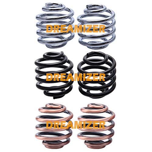 DREAMIZER 1 Paar Motorrad Bobber Sitzfedern, Kundenspezifische Solo Sitzfedern für Sportster Chopper Bobber(Schwarz)