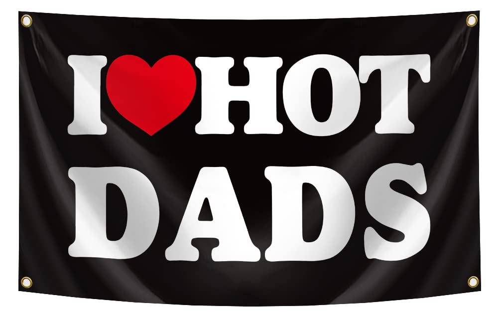 Photo 1 of 2 PACK I Love Dads Flag 3 X 5 Feet With Four Brass Buttonholes For Hanging Suitable For Indoor And Outdoor University Dormitory Party Tapestry. (WW-AA1)