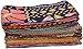 Royal Craft Wholesale Lot of Indian Vintage Kantha Quilt Handmade Throw Reversible Blanket Bedspread Cotton Fabric Bohemian Quilt (5), Assorted Colors, 85X55 Inches (216X140 CM)