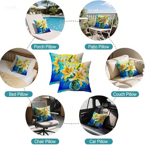 Housses de coussin velours double face 70x70 cm décoratives jaune - 7